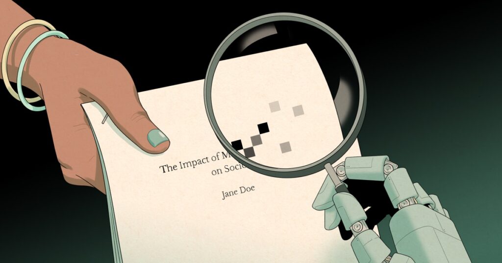 To avoid accusations of AI cheating, college students are turning to AI