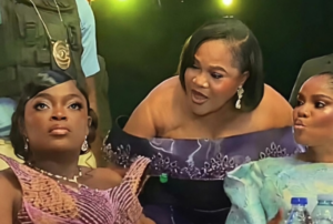 TRENDING: Reactions as Funke Akindele snubs Toyin Abraham at movie premiere