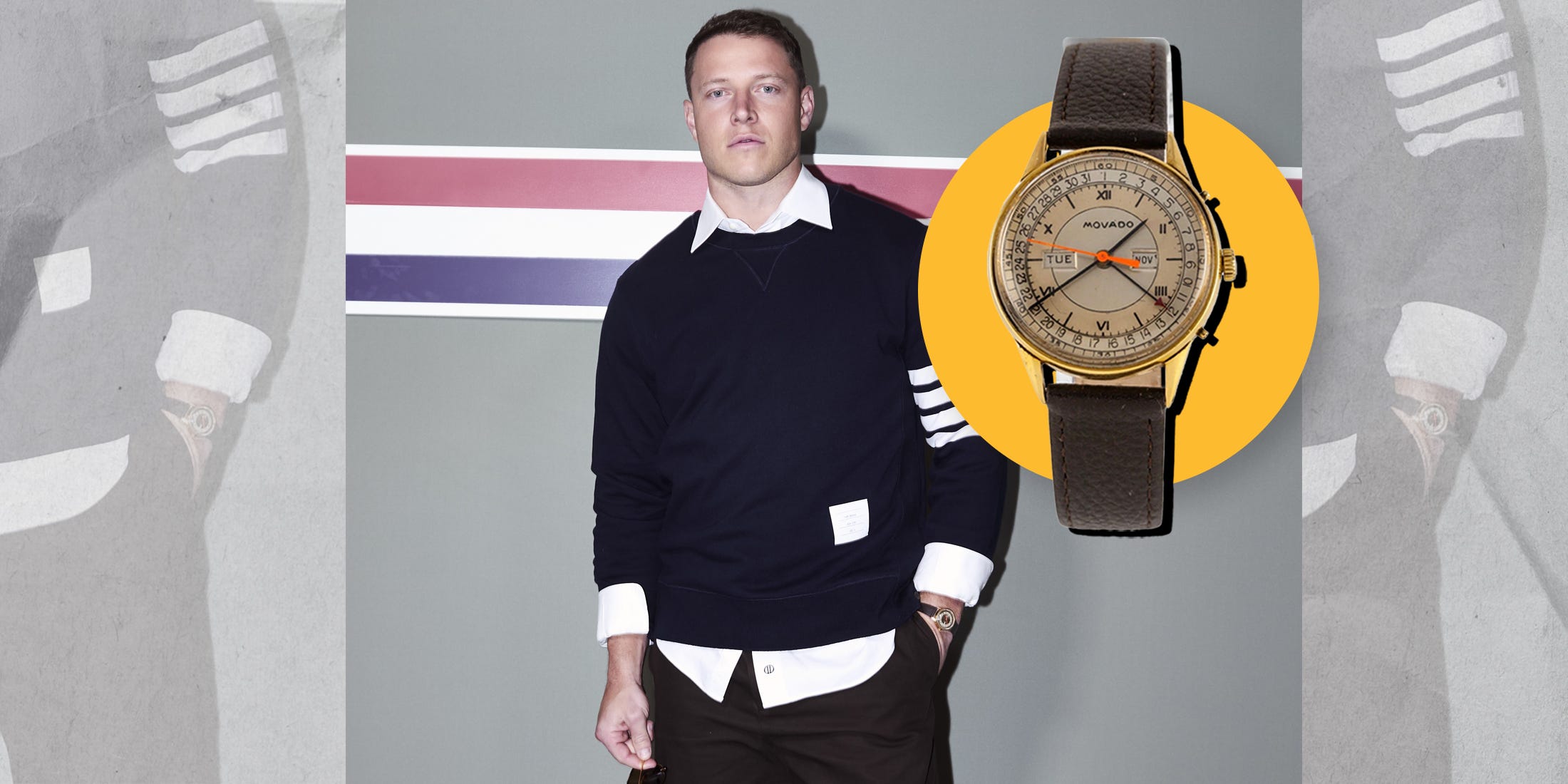 Christian McCaffrey’s Vintage Movado Watch Is a Masterclass in Subtle Style