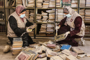 With Gaza’s Libraries in Ruins, Palestinians Fight to Preserve Historical Memory