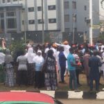 Breaking News: Peter Obi, Atiku, Kwankwaso, Rauf Aregbesola, and ADC Members Begin the #OccupyINEC Protest Against INEC’s Ruling
