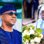 Ogun governor Dapo Abiodun presents sword to Tinubu, see reason for action and trending photos