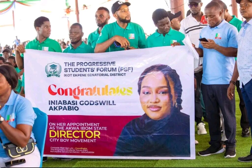 JUST IN: Akpabio’s Daughter Appointed City Boy Movement Director in Akwa Ibom