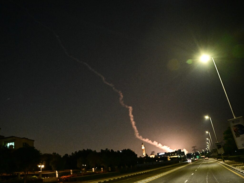Debris from an intercepted missile struck Oracle’s Dubai office days after Iran threatened US companies in the region