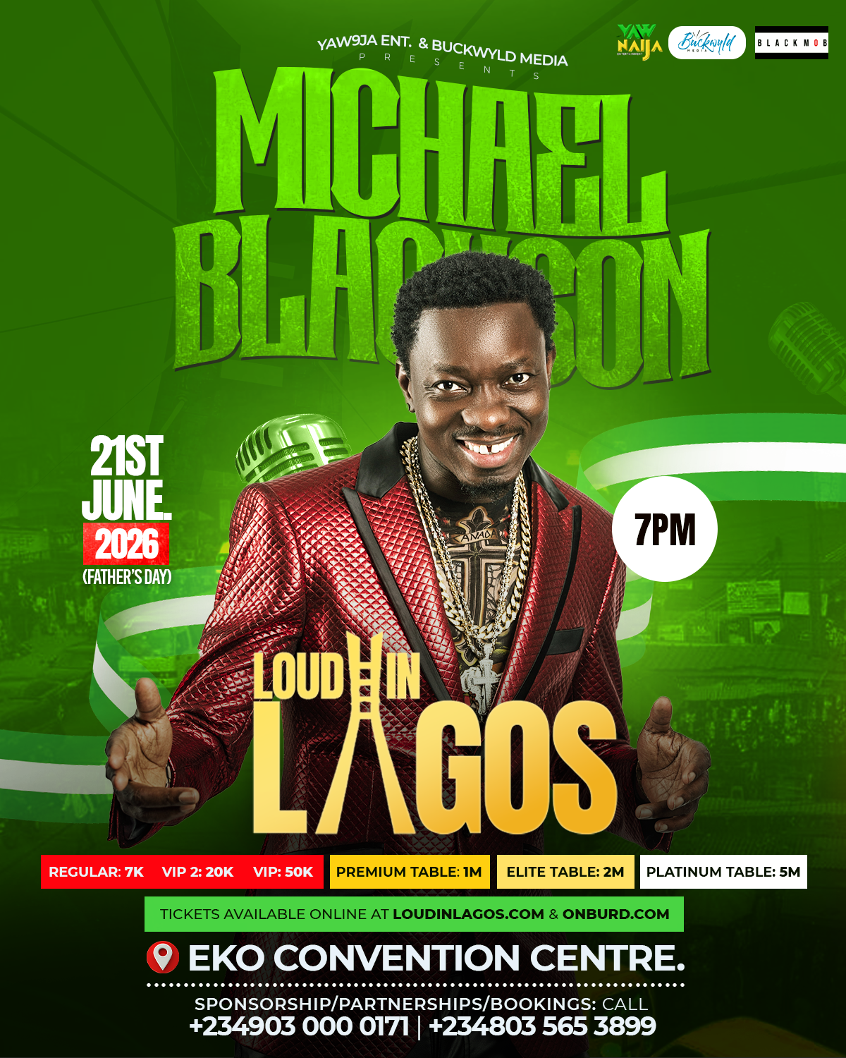 Michael Blackson’s “Loud in Lagos” rescheduled for June 21 at Eko Convention Centre