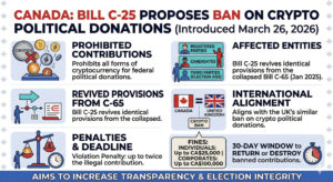 Canada Moves to Ban Crypto Donations in Politics Amid Transparency Concerns