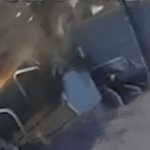 Shocking moment car smashes into planter on busy west London road