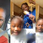 Lady shocked after her younger sister takes dance trend too far with bottle move (Video)