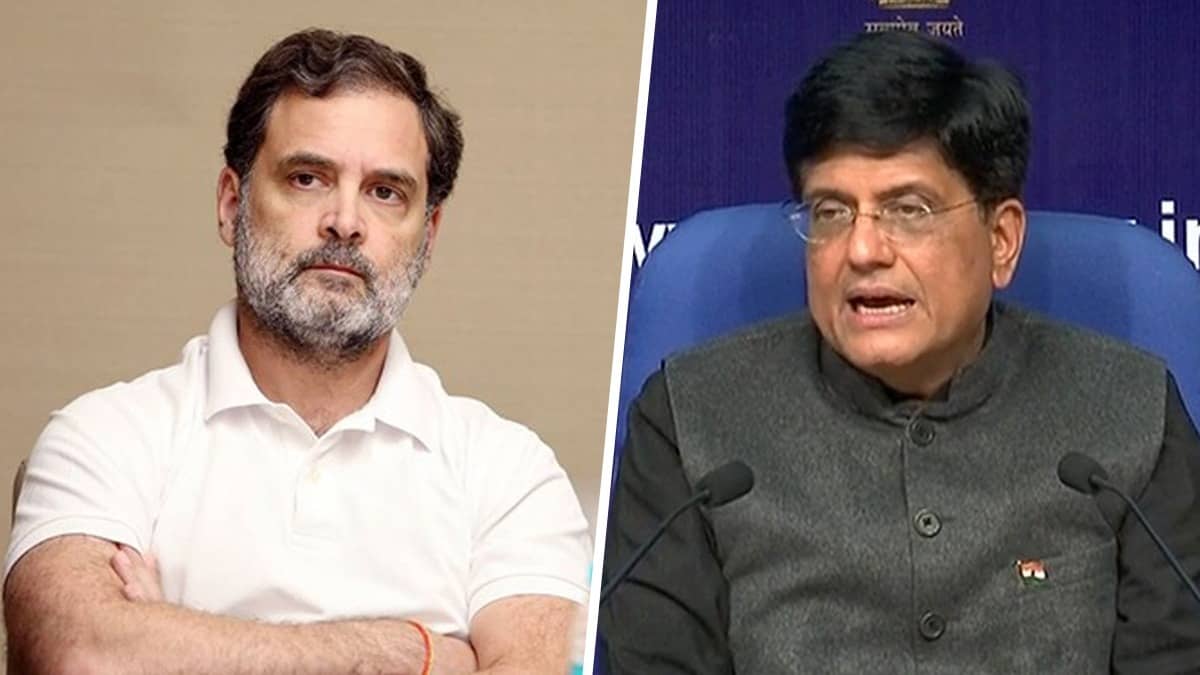 ‘Only Brings Baseless Issues into the House, Topics That Can Defame Country’: Piyush Goyal Slams Rahul Gandhi
