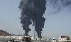 Firestorm as drone attack shuts key Middle Eastern oil port