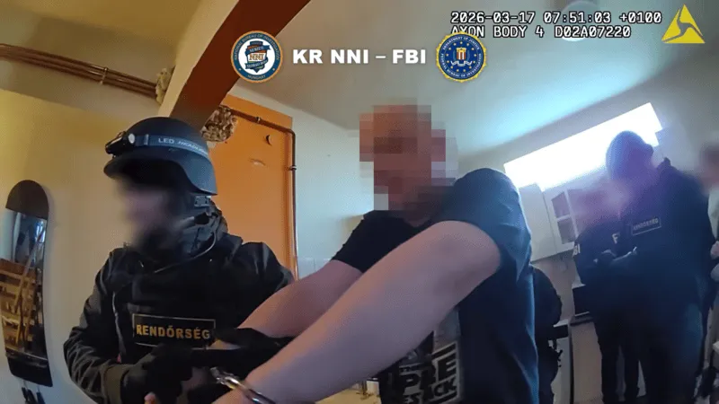 FBI and Hungarian police capture US-wanted fugitive in Győr after years on the run – video