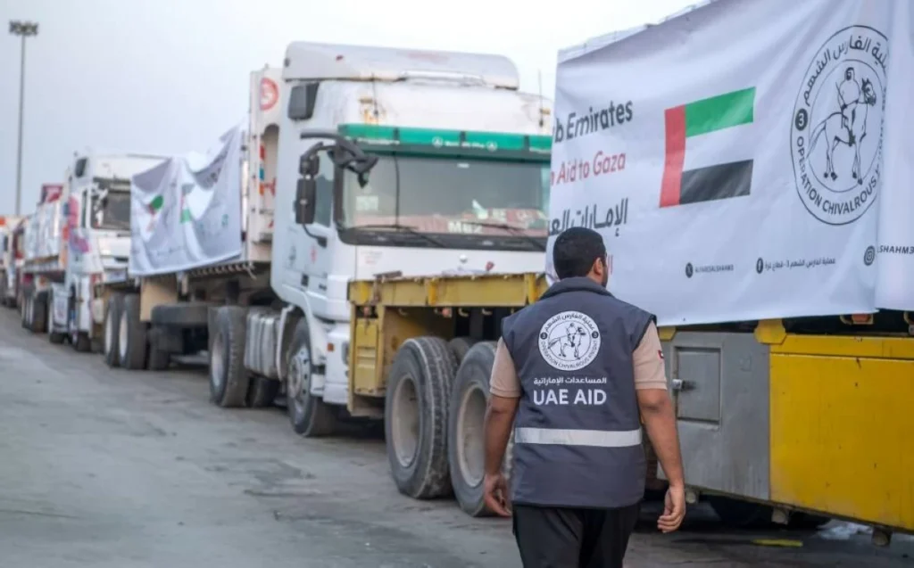 UAE sends 740 tonnes of aid to Gaza in major relief effort