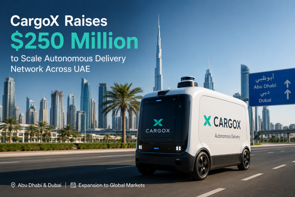 CargoX Raises $250 Million to Scale Autonomous Delivery Network Across UAE