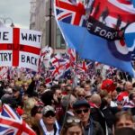 Tens of thousands join far-right rally in central London
