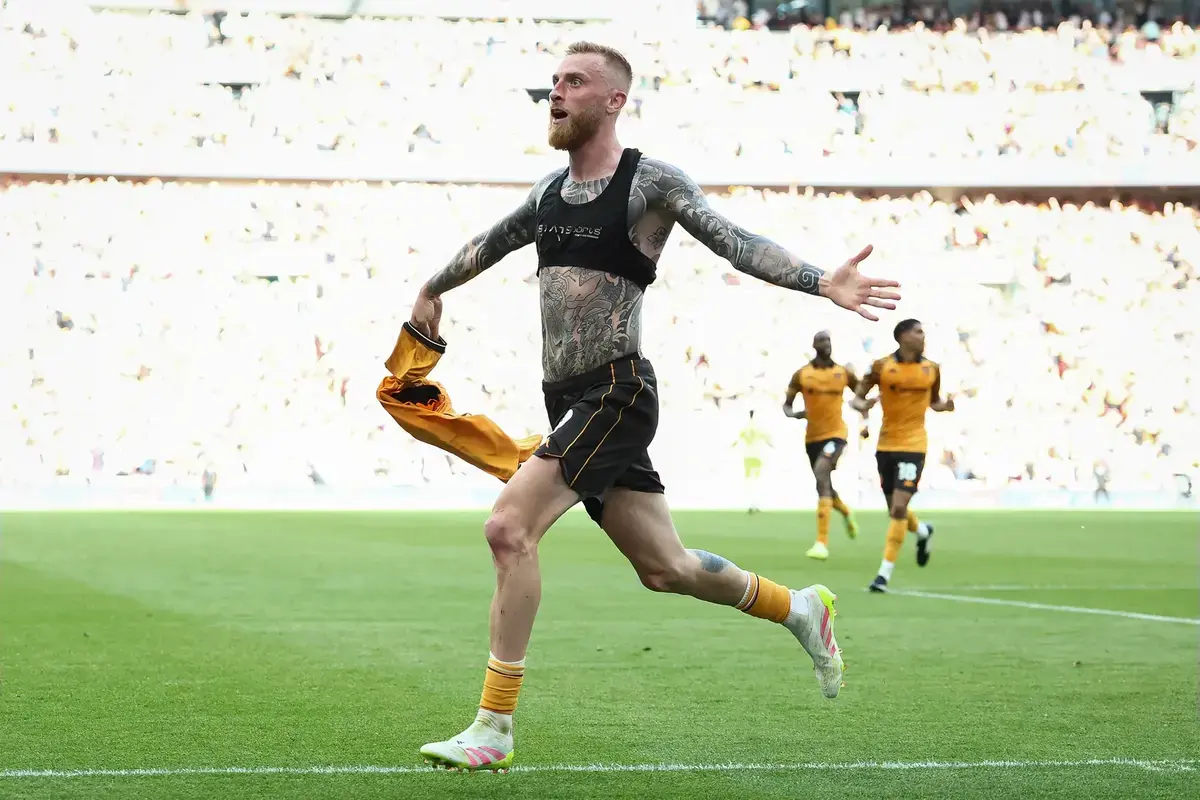 Championship play-off final finishes with very late drama at Wembley in Premier League decider