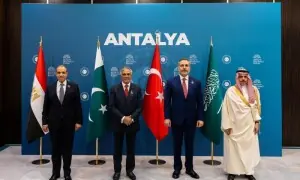 Foreign ministers of Pakistan, Saudi Arabia, Turkiye and Egypt discuss ‘evolving regional dynamics’