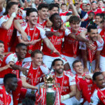The 2025-26 Premier League champions (Arsenal) get the trophy