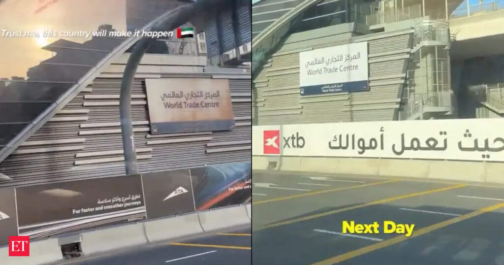 Dubai World Trade Centre Metro Station’s dirty signboard was flagged to authorities. What happened next left the Internet impressed