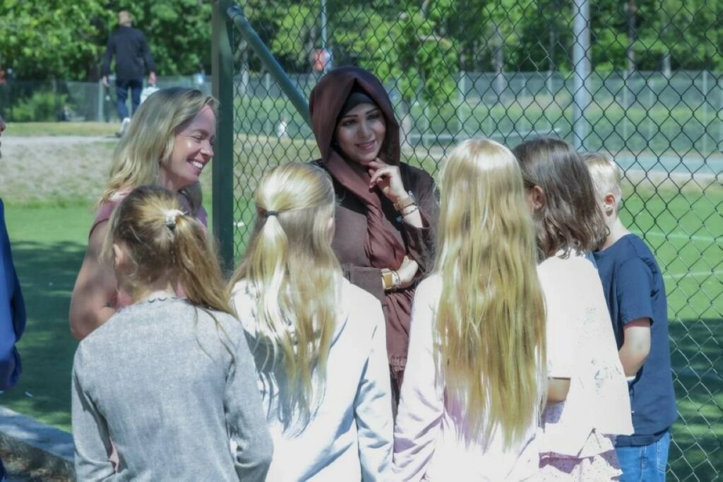 Latifa bint Mohammed meets with leaders of World Childhood Foundation, visits Campus Manilla in Sweden