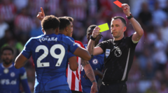 Which club received most red cards in a Premier League season?