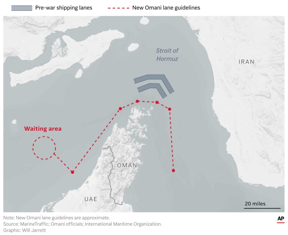 Iranian drones attack Bahrain and a ship is struck in the strait after US airstrikes on Iran