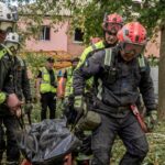 Russia strikes an apartment building in the Ukrainian city of Kharkiv and 1 person is killed