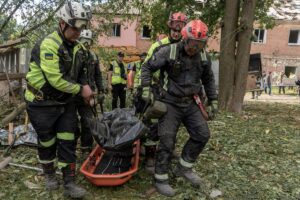 Russia strikes an apartment block in Ukraine’s Kharkiv city, killing 1