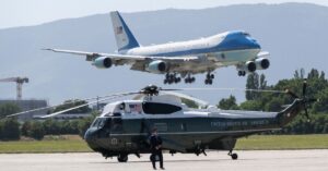 ‘Last ride’: US says goodbye to Air Force One as Qatari jet awaits